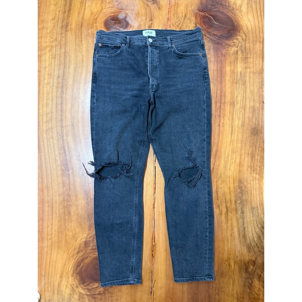 Agolde Jean High Rise Nico Slim Stretch Denim Distressed Cotton A093D-1084 G4-15
